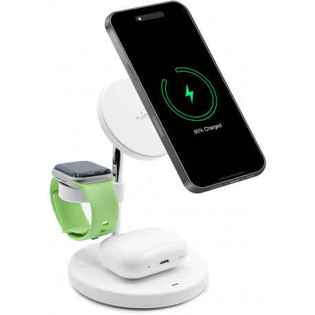 Puro wireless charger Mag Station 3in1, white