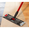Vileda H2PrO flat mop set, floor mop black/red, with two-tank system