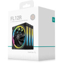 DeepCool FL12R, case fan black, reverse 3-pack, 120 mm