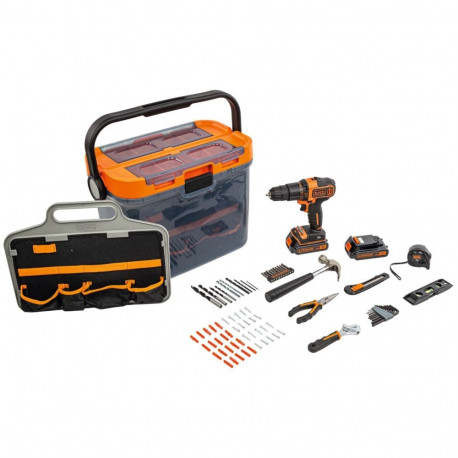 Akku-Schlagbohrschrauber BCKSB04, 18Volt (orange/schwarz, 2x Li-Ionen Akku 1,5Ah, Aufbewahrungsbox, 