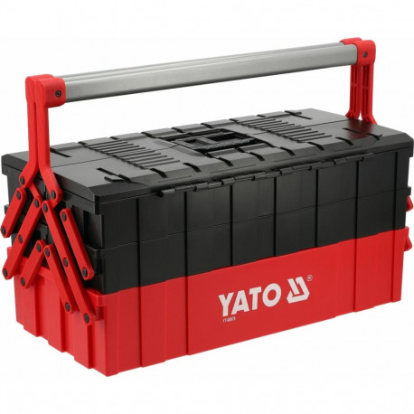 Plastic tool box with compartments for storage and transport 460x265x208mm 30kg YT-08978 YATO