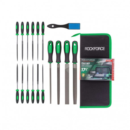Assorted Profile File and Needle File Set, Rockforce, RF-5056W, 17 pcs, 315 mm length