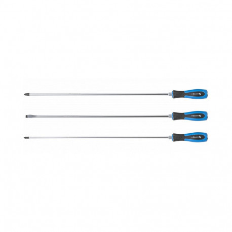 Hogert HT1S084 kruvikeerajate komplekt, 3 tk, 450 mm, CrV, karastatud ja magnetiseeritud otsikud, er