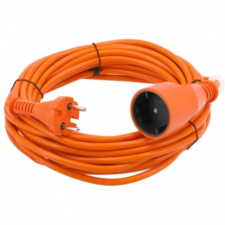 Vorel extension cable GRD 82671, 10m, 2x1.5mm², 1380W, 230V, 50Hz, IP20, 1 socket, orange