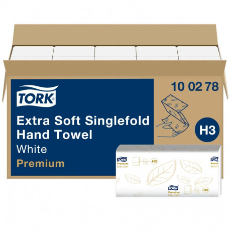 Lehträtik 2-kihiline TORK Extra Soft Singlefold H3 22,6x23cm 200 lehte (100278)