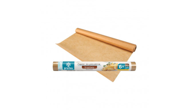 GRATKA BAKING PAPER. BROWN 6MX30CM. ROLL