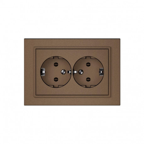 SOCKET TWO PLACESRP16-021 QR1000 MOCHA