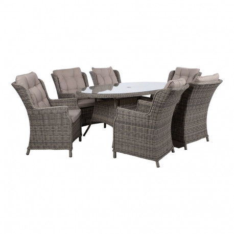 Garden furniture set TRENTO table and 6 chairs