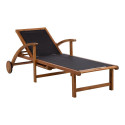 Deck chair FABIOLA black