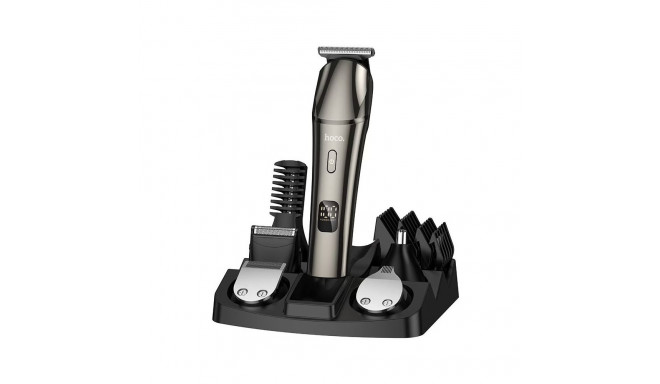 Hair clipper set Hoco HP26 metal gray