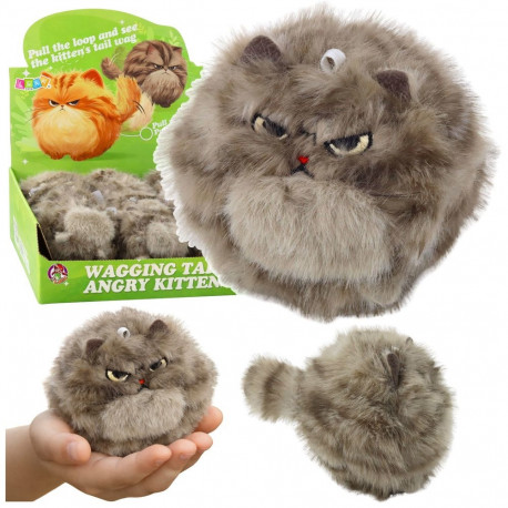 pruun plüüsist kassipoeg keerleva sabaga piiksuv heliga võtmehoidja 9 cm