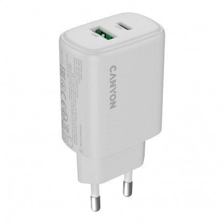 CANYON charger OnCharge 250 25W 1xPD 1xQC EU White