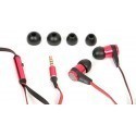 Omega Freestyle earphones + microphone FH2110, red