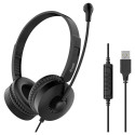 "Equip Stereo-Headset Wired mit Mikro USB-A 2.00m schwarz"