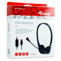 "Equip Stereo-Headset Wired mit Mikro USB-A 1.80m schwarz"