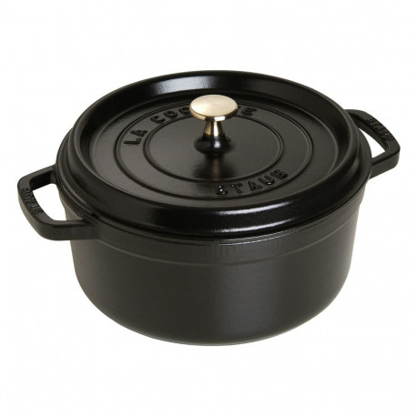 "Staub La Cocotte 24cm rund. schwarz. Gusseisen"