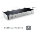 "D StarTech DUAL USB C DOCK - WINDOWS - PD"