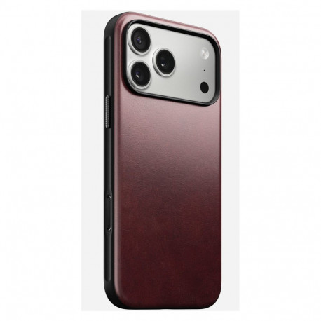 "Nomad Modern Leather Case iPhone 17 Pro Max Burgundy Horween"