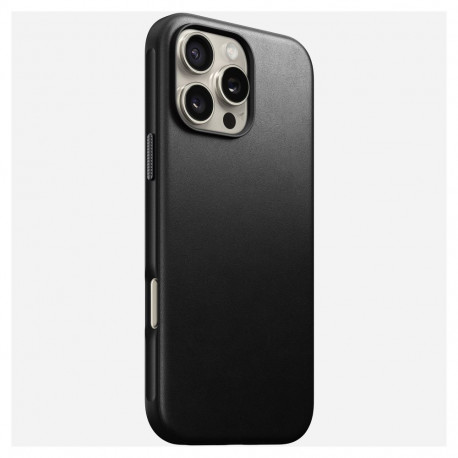 "Nomad Modern Leather Case iPhone 16 Pro Max Black"