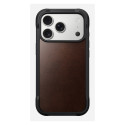 "Nomad Rugged Leather Case iPhone 17 Pro Rustic Brown Horween"