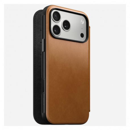 "Nomad Modern Leather Folio iPhone 17 Pro Max English Tan"