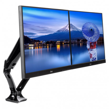 IIYAMA Duo lauakinnitus 100x100 -5kg 10-27'' must reguleeritava kõrgusega gaasamordiga