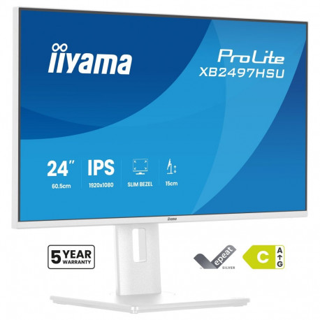 "iiyama ProLite XB2497HSU-W1 Monitor 60,5 cm (24"") weiß"