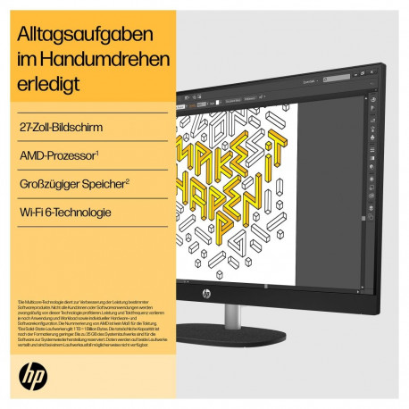 HP kõik-ühes arvuti 27-cr0471ng RYZ7-7730U/16GB/1TBSSD/W11 Home, valge