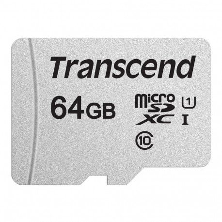 Transcend microSD-kaart USD300S 64GB SDXC ilma adapterita