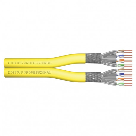 "DIGITUS Verlegekabel Cat7a S/FTP duplex 500m gelb AWG22/1 (Speditionsversand)"