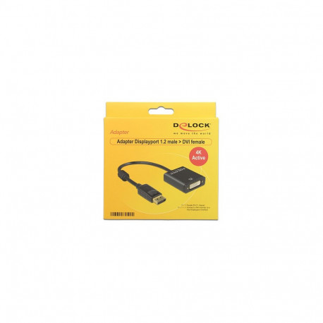"Adapter DisplayPort 1.2 Stecker > DVI Buchse 4K Aktiv schwarz"