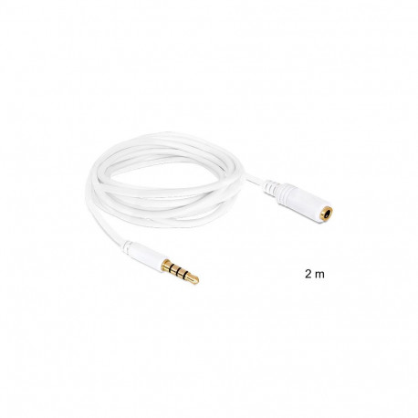 Audio pikenduskaabel 3,5mm pistik/pesa 4 Pin 2m