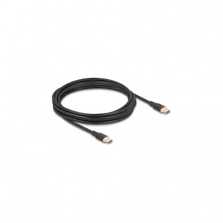 "USB 2.0 Kabel USB Type-C™ Stecker zu Stecker PD 3.0 60 W 4 m schwarz Silikon"