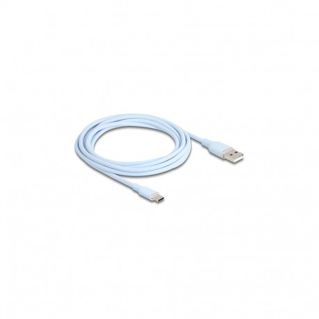 "DELOCK USB 2.0 Kabel USB Typ-A St > USB Typ-C St 2.5m blau"