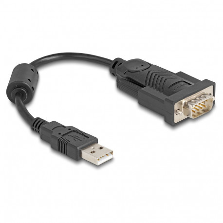"Adapter USB 2.0 Typ-A zu 1 x Seriell RS-232 D-Sub 9 Pin Stecker mit Ferritkern 0,25 m"