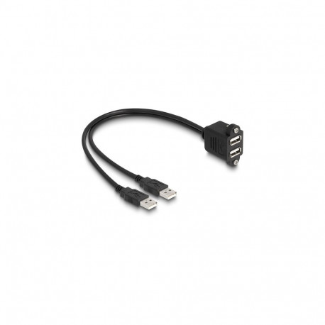 "DELOCK USB 2.0 Kabel 2x USB Typ-A Stecker zu 2x USB Typ-A Bu"