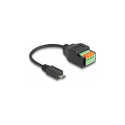 "DELOCK USB 2.0 Kabel Typ Micro-B St > Terminalblock Adapter"