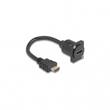 D-tüüpi HDMI-kaabel pistik-pesa, must 20cm