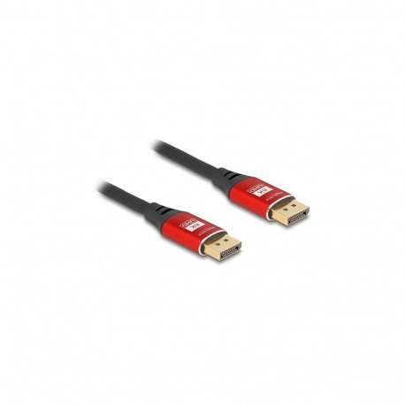 "DELOCK DisplayPort Kabel 8K 60 Hz 3m rot Metall"