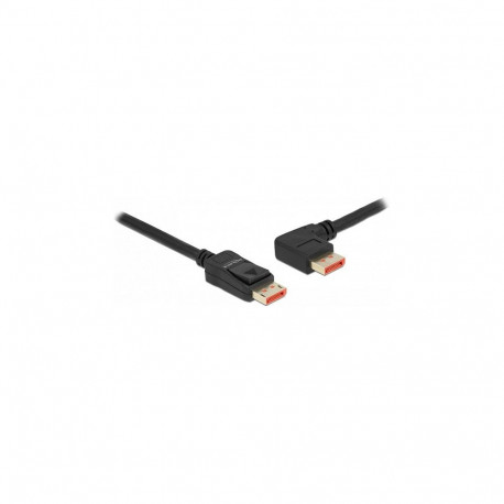 DisplayPort-kaabel sirge pistiku ja 90° vasakule suunatud nurkpistikuga, 8K 60Hz 1m