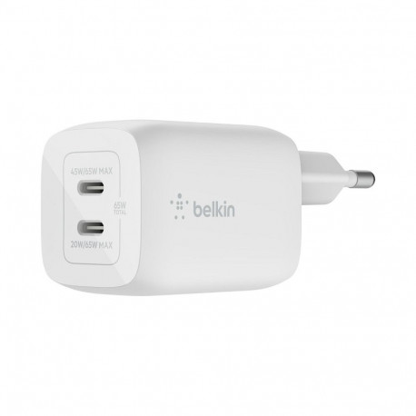 "Belkin 65W Dual USB-C GaN Ladegerät mit Power Deliver und PPS"