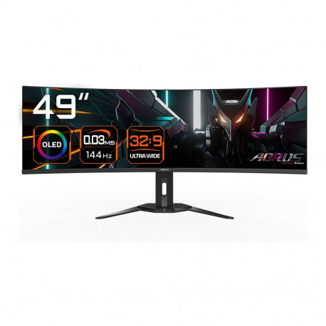 124,5cm/49" (5120x1440) Gigabyte Aorus CO49DQ DQHD kumer HDR400 TrueBlack 0,03ms 144Hz 2xHDMI DP USB