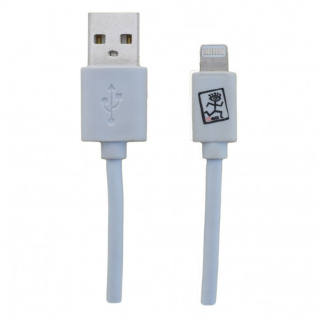 2GO USB Lightning laadimis- ja andmekaabel 1m valge PET-karbis