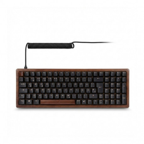 SKILLER SGK50 S2 puidust PBT (puit/must, UK-Layout, Gateron G Pro 3.0 Yellow)