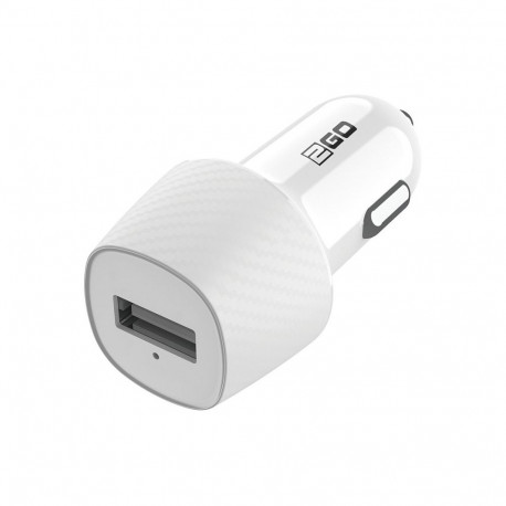 2GO USB autolaadija 1000mA USB-A valge