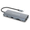 "CONCEPTRONIC 10-1 Dock USB-C->HDMI/2xUSB-C/3xUSB-A/+ 20cm gr"