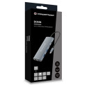 "CONCEPTRONIC 10-1 Dock USB-C->HDMI/2xUSB-C/3xUSB-A/+ 20cm gr"