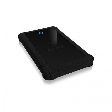 ICY BOX väline korpus IB-233U3-B USB-A 3.0 2,5" SATA HDD/SSD silikoonist kaitseümbrisega