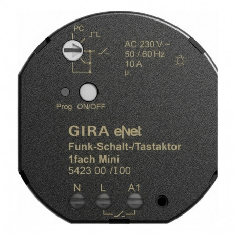 "GIRA 542300 Funk Schalt Tastaktor Mini 1fach Gira eNet"
