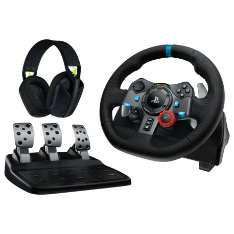 Logitech mängukomplekt G29 EU + G435 alumiiniumist USB rool ja pedaalid ning kõrvaklapid PC, must